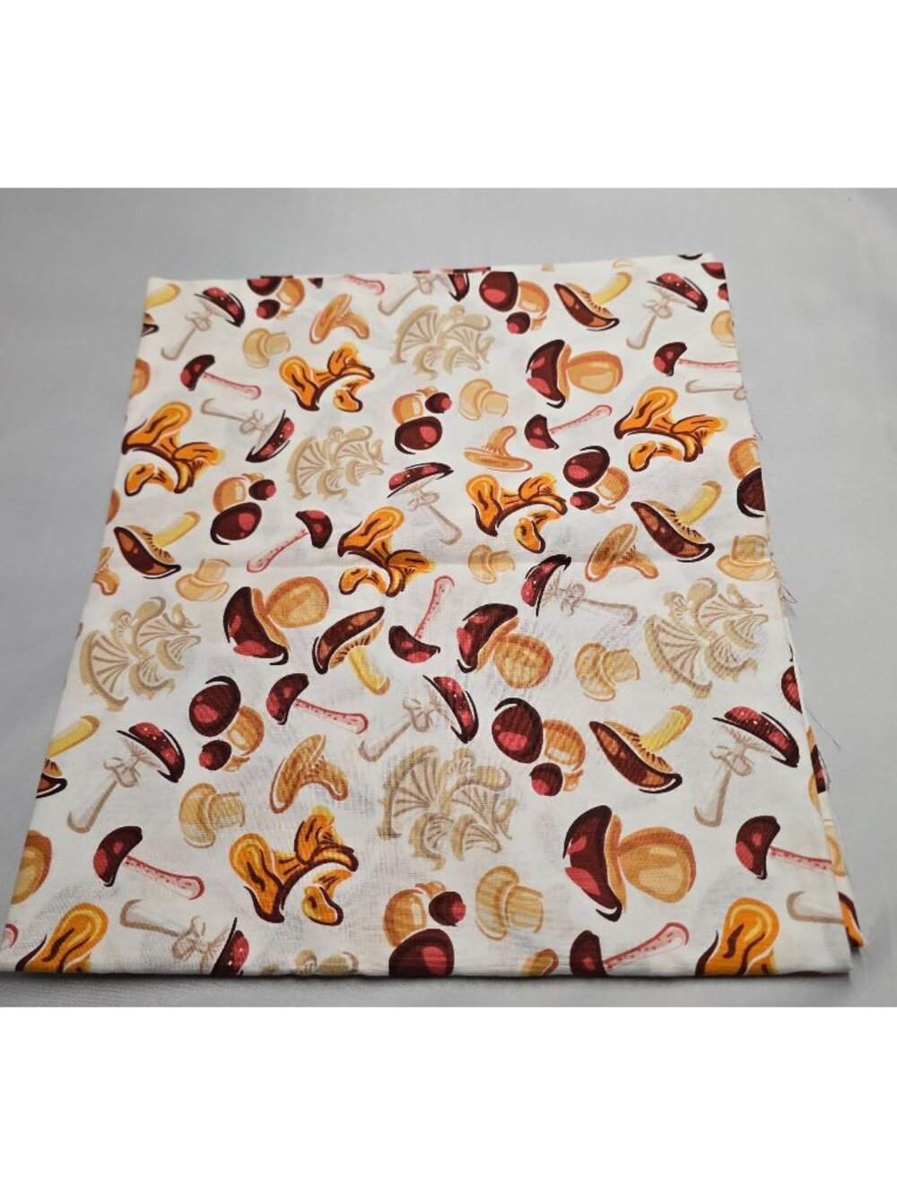 Mushroom-Themed Cotton Fabric 27" X 44" For Sewing Crafts & DIY Projects